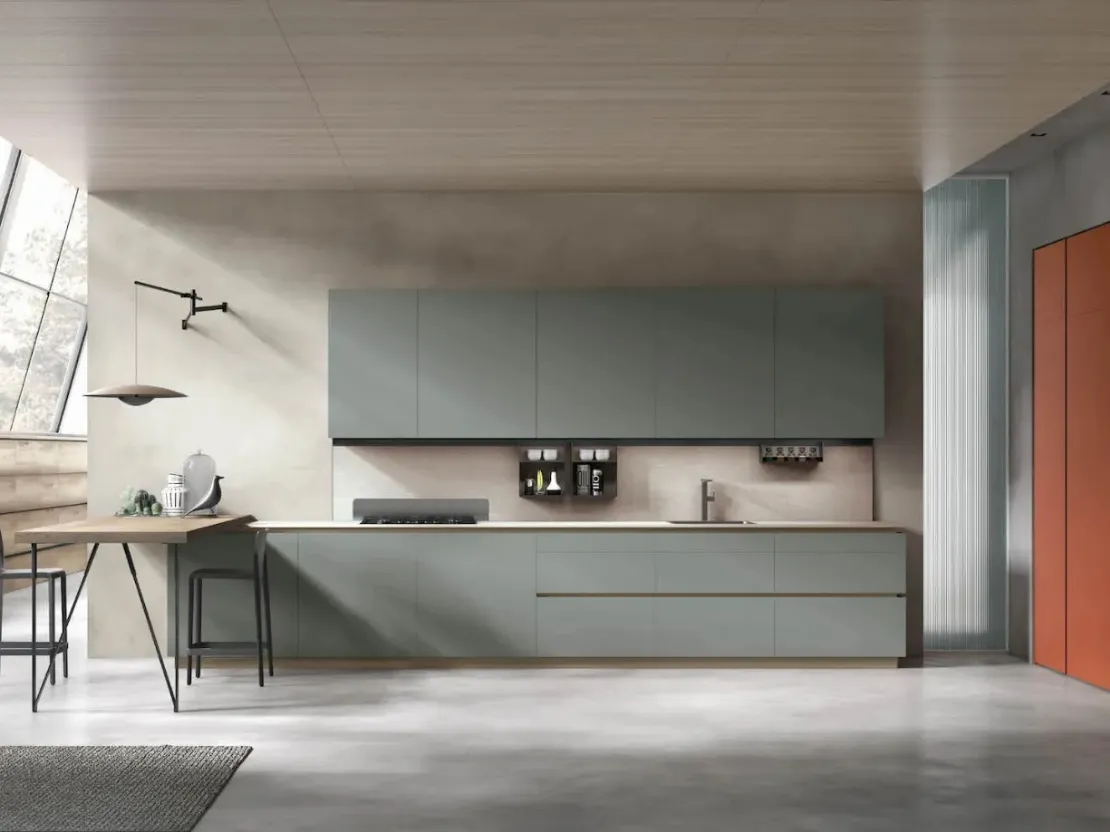 Cucina Moderna con penisola Color Trend di Stosa