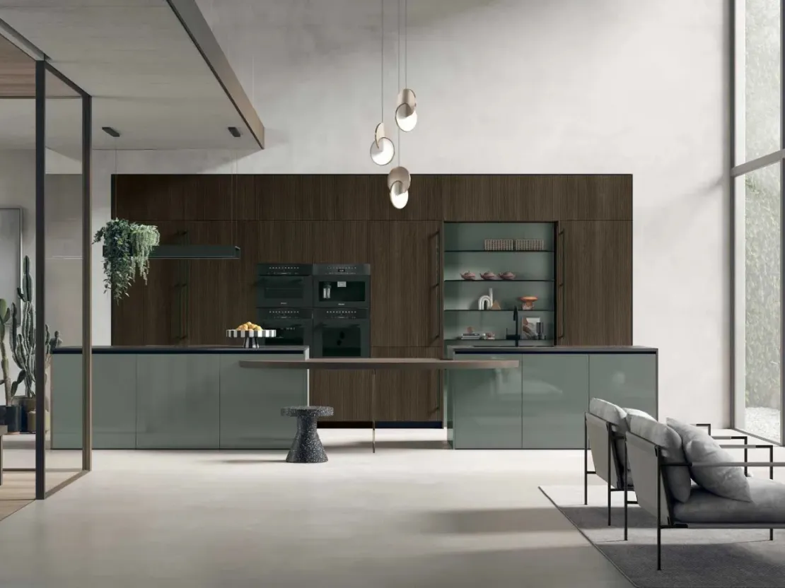 Cucina Moderna con isola Color Trend di Stosa