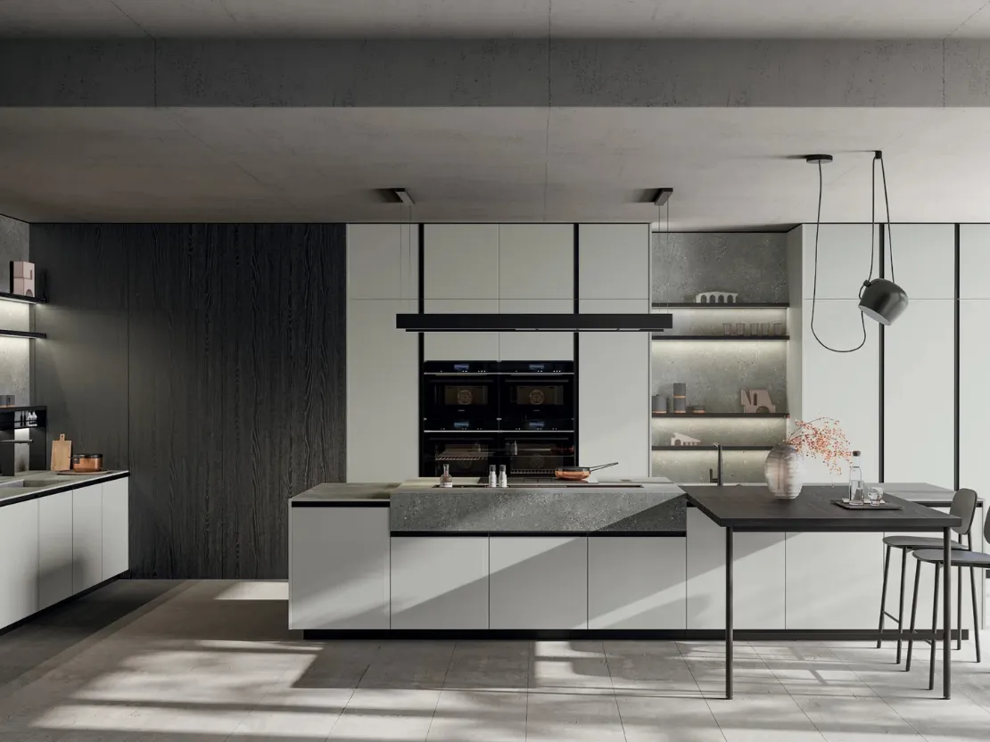 Cucina Moderna con isola Glass 2|0 03 di Arredo3